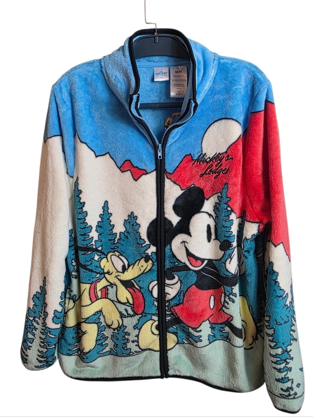 Disney Mickey & Friends Mickey’s Lodge Fleece Jacket Full Zip M/M Multicolor